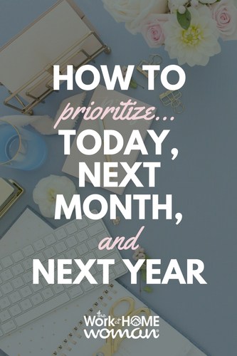 How to Prioritize ... Today, Next Month, and Next Year