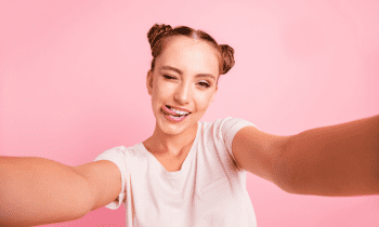 young woman taking a selfie