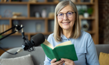 Woman Making Money Narrating Audiobooks From Home